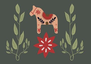 Weihnachtliche Illustration.